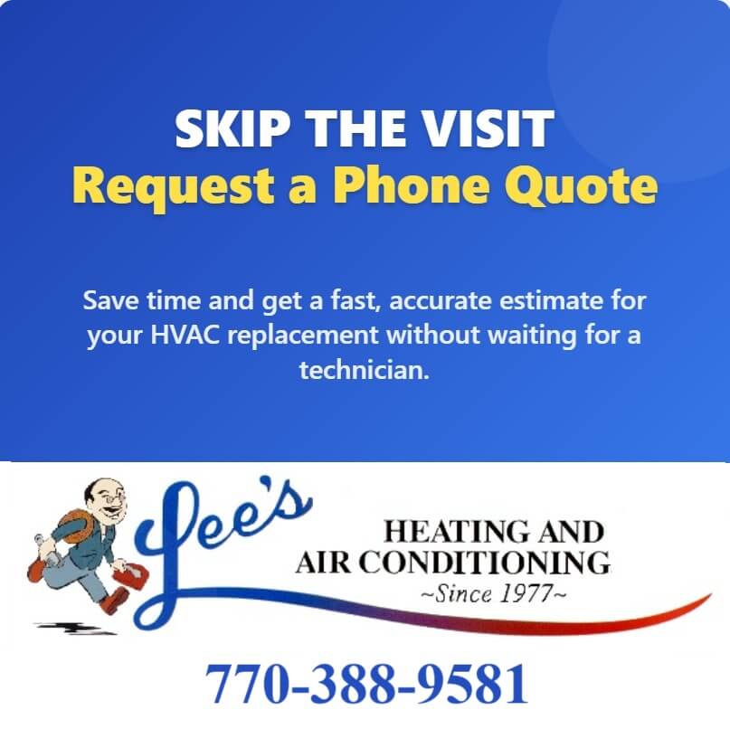 HVAC technician providing a phone quote to a homeowner
