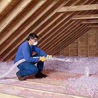 Click here for Energy Efficiency. Attic insulation enhancing home air conditioning by reducing heat transfer and airflow.