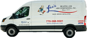 Lee's Heating and Air service van ready for residential HVAC repair